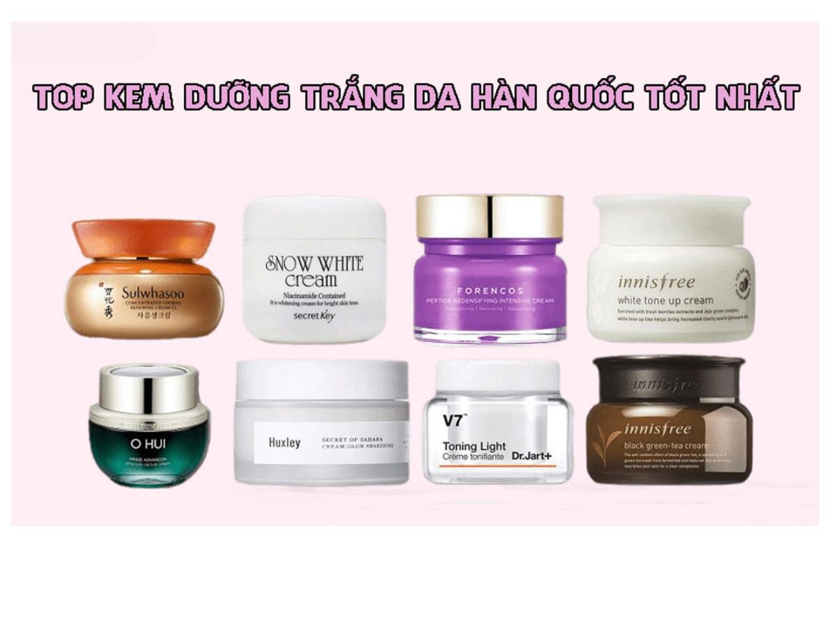 Review các loại kem dưỡng trắng da tốt nhất thị trường hiện nay